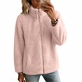 thumbnail image 2 of UDAUDU Sherpa Jacket Women Fuzzy Fleece Zip Up High Neck Long Sleeve Warm Teddy Jackets Cozy Fluffy Sweater Coats Fall Winter Outerwear 4XL, 2 of 6