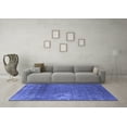 thumbnail image 3 of Ahgly Company Machine Washable Indoor Rectangle Oriental Blue Industrial Area Rugs, 8' x 12', 3 of 4
