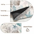 thumbnail image 6 of Ocean Coastal Round Area Rug 5Ft Washable Circle Rugs for Living Room Bedroom, Nautical Beach Starfish Coral Seashells Leaf Non-Slip Carpet Floor Mats Indoor Outdoor Carpet Runner Home Decor, 6 of 8
