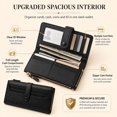 thumbnail image 2 of Beltzy Wallet for Women Leather Clutch Long Purse Large Capacity Credit Card Holder, 2 of 8