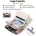 thumbnail image 5 of FALAN MULE Small Wallet for Women Rfid Bifold Vegan Leather Card Holder Wallet With Zipper Pocket, 5 of 6