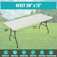 thumbnail image 5 of decorUhome Waterproof Vinyl Fitted Table Cloth For 30"x 72" Rectangle Tablecloth, Wipeable Elastic Table Cover , Beige, Indoor or Outdoor, 5 of 8