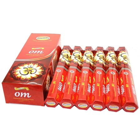 Govinda® Incense - OM - 120 Incense Sticks, Premium Incense, Masala Coated