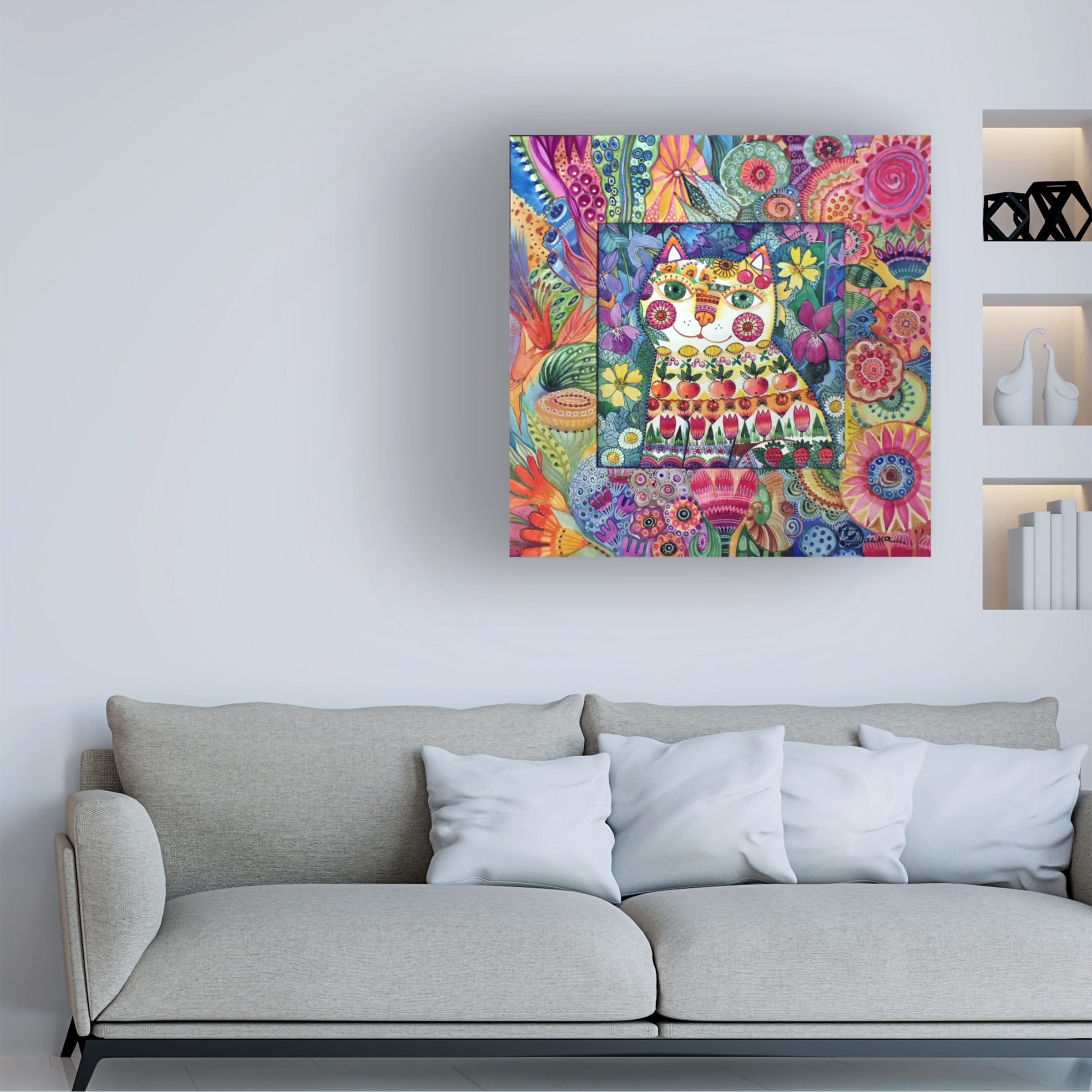 Trademark Fine Art 'Cat' Canvas Art by Oxana Ziaka