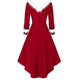 thumbnail image 2 of Vestidos de Navidad para mujer Vestido de manga larga con cuello en V Vestido de fiesta, 2 of 4