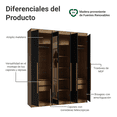 thumbnail image 4 of Ropero Closet Madesa Venus 6 Puertas 2 Espejos 180cm MN 01, 4 of 8