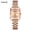 Rose, variant on Women's Square Quartz Watch – Rose Gold Stainless Steel, Waterproof, Date Display