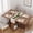 Walnut, variant on Foldable Dining Table, with Storage Drawer and 6 Wheels