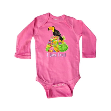 

Inktastic I Love Fruit Toucan Gift Baby Boy or Baby Girl Long Sleeve Bodysuit