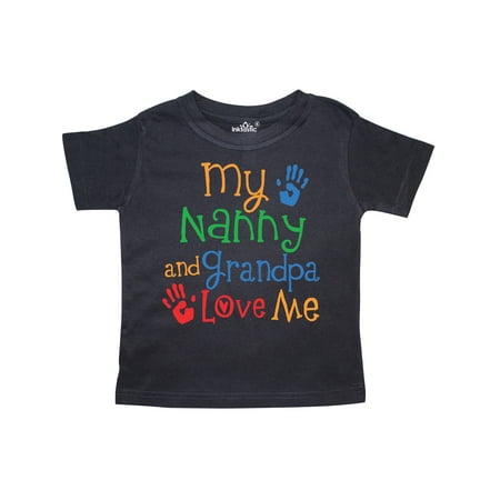 

Inktastic Nanny and Grandpa Love Me Gift Toddler Boy or Toddler Girl T-Shirt