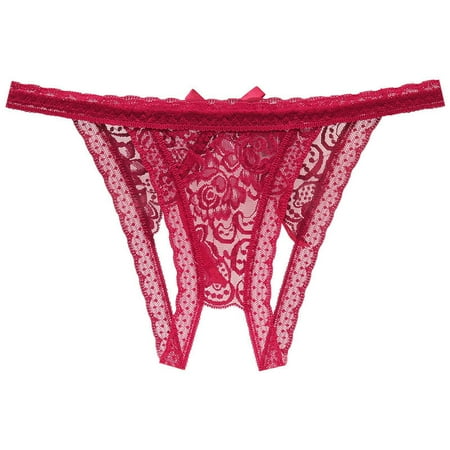 

Lovskoo Lace Underwear Sexy Breathable Panties Women Underwear Lingerie Thongs Panties Ladies Underwear Underpants Burgundy