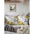 thumbnail image 2 of Outdoor Pillows Waterproof, Summer Sunflower Throw Pillows with Inserts Included, Vintage Floral Botanical Bee Indoor Outdoor Decorative Lumbar Pillow for Bed/Couch/Patio 18"x18", 1Pcs, 2 of 8