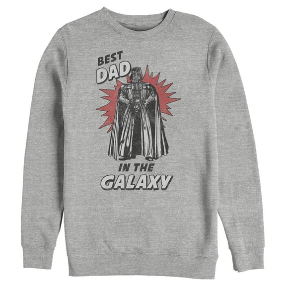 Men's Star Wars Best Dad in the Galaxy Darth Vader  Sweatshirt Athletic Heather Small