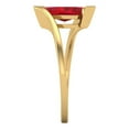 thumbnail image 3 of Solitaire Engagement Ring for Women - 2ct Simulated Ruby in 18K Yellow Gold Promise Ring, 3 of 6
