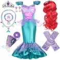 thumbnail image 1 of Disfraz de Sirenita Ariel de Yosbabe para niñas de 7 a 8 años, 1 of 7
