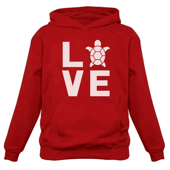 Tstars Womens Gift for Animal Lovers I Love Turtles Sweatshirt Animal Lover Turtle Print Cute Christmas Birthday Gift Womens Hoodie