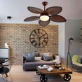 thumbnail image 5 of 52" Damp-rated Tropical Coastal Indoor Outdoor Ceiling Fan with Light Tropical Palm Ceiling Fan with 5 Leaf Blades for Patio Exterior, 5 of 9