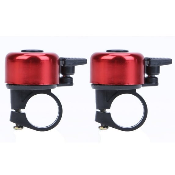 Edfrwws 2pcs Universal MTB Bike Bell Warning Bicycle Handlebar Ring Bells (Red)