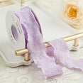 thumbnail image 4 of Homeer Gift Packing Ribbon Bouquet Wrapping Ribbon Cake Decoration Ribbon Gift Packing Ribbon - 2.5/4cm Ruffle Wavy Edges Textured Overlock Soft Pure Color Bouquet Wrapping, 4 of 11