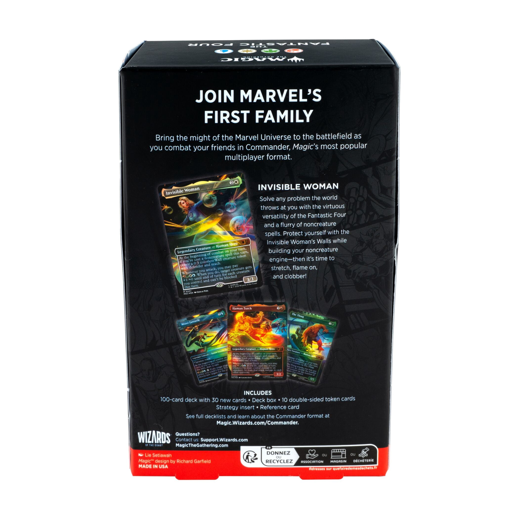 Magic: The Gathering Trading Cards Games Marvel Super Heroes Commander Deck The Fantastic Four