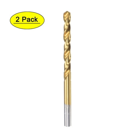 

Uxcell 5.3mm High Speed Steel Straight Shank Twist Drill Bit Fully Ground Titanium Coated 2 Pack