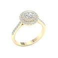 thumbnail image 2 of Imperial 1 Ct TDW Round Diamond Double Halo Engagement Ring in 10K Yellow Gold (H-I, I2), 2 of 4