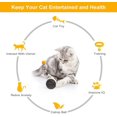 thumbnail image 5 of Divertido juguete para gatos, juguete interactivo para gatos en interiores con pelotas y palo de juego, juguete para gatos giratorio de 360° para mascotas, 5 of 5