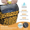 thumbnail image 2 of Travel Cooler Bag - Yellow and Black Of Leopard Print Camping Beer Cooler Backpack with Bottle Opener- Waterproof Insulated Picnic Backpacks - Cooler Bag for Beach, 2 of 6