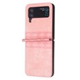 thumbnail image 3 of ELEHOLD Leather Case for Samsung Galaxy Z Flip3,Shockproof Premium PU Leather Emboosed Pattern Slim Lightweight Anti-Scratch Case Cover for Samsung Z Flip3,Pink, 3 of 8