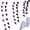 Purple Black White, variant on 100 Ft Red Pink and White String Pennant Banner Red Pink and White Hanging DIY Triangle Bunting Blank Banners Flags for Grand Opening,60 Flags