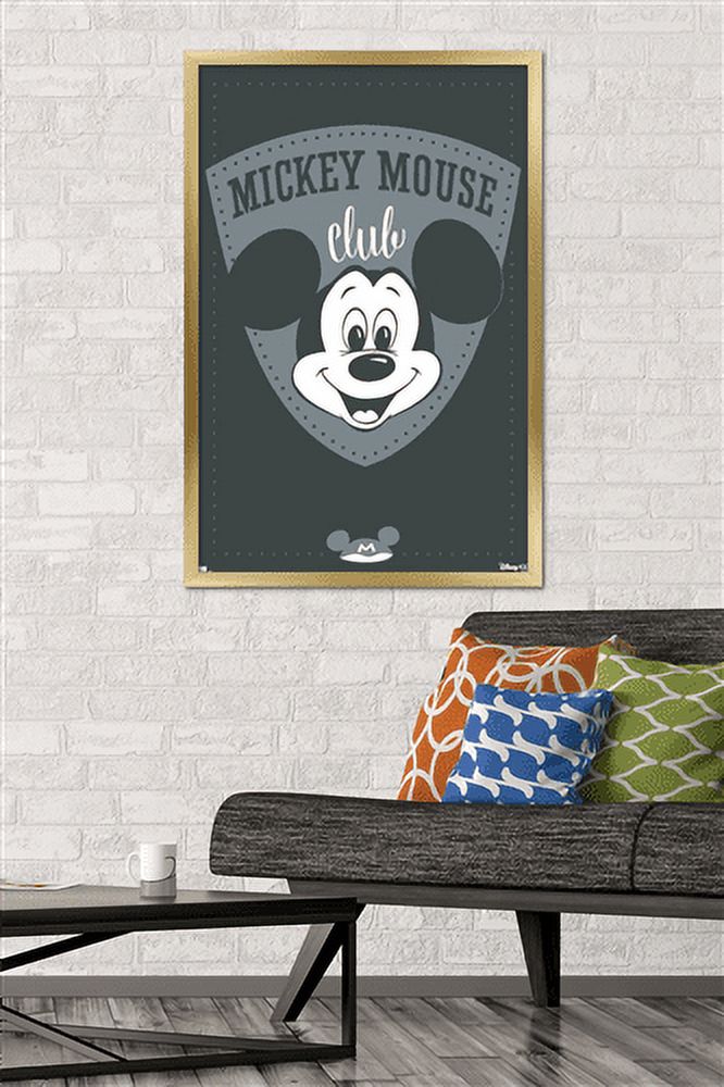 Disney 100th Anniversary - Mickey Mouse Club Wall Poster, 22.375" x 34" Framed