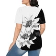 thumbnail image 3 of ChaoHeng Blouses for Women $5 Summer Blouses Plus Size Fashionable Women's Casual Short Sleeved Loose Round Neck Solid Color Top, 3 of 6
