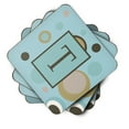 thumbnail image 2 of Letter T Initial Monogram - Blue Dots Foam Coaster Set of 4, 2 of 3