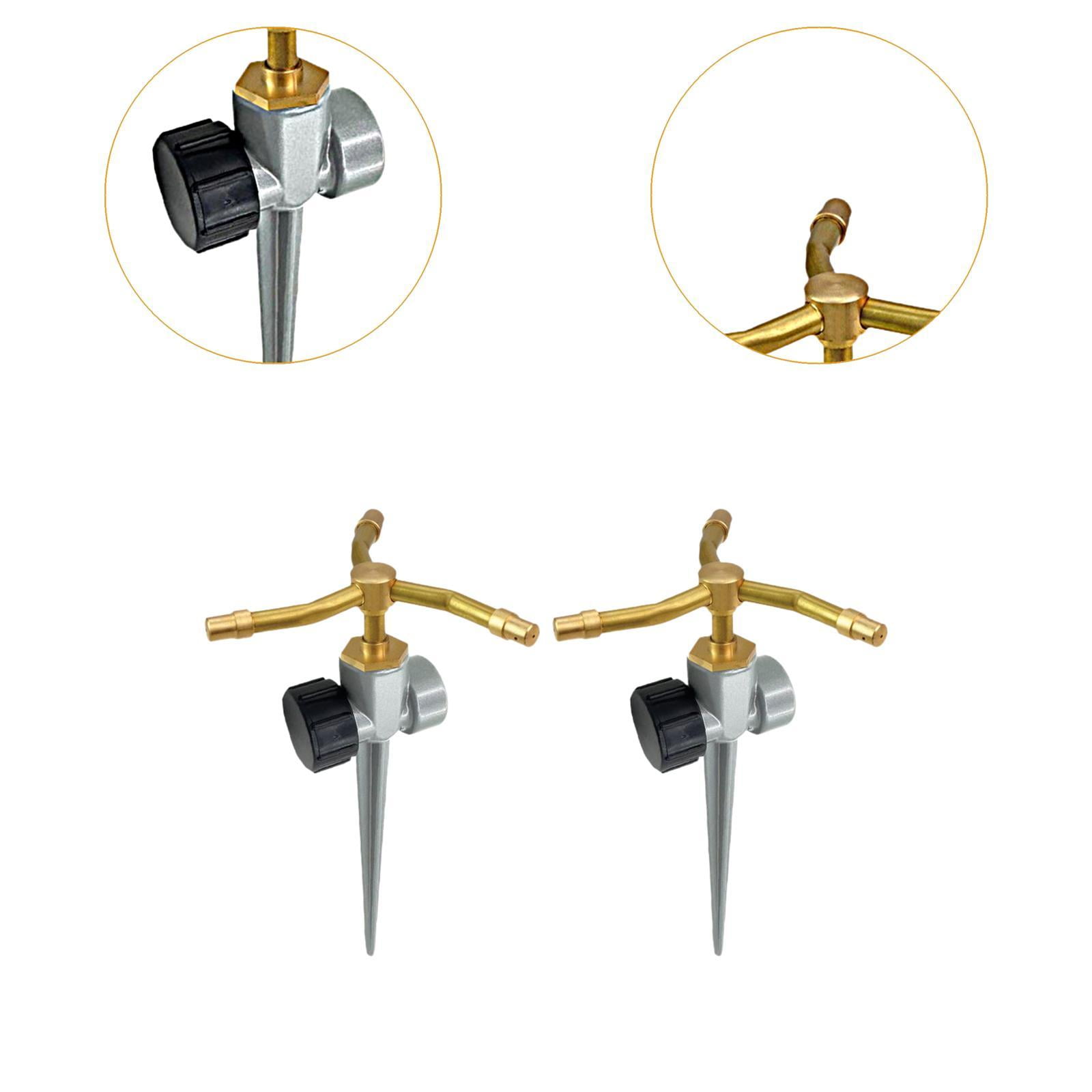 oshhni 2 Pieces 3 Arm Garden Sprinklers Lawn Sprinkler for Large Yard Area Watering