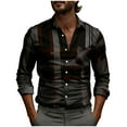 thumbnail image 2 of Ceisia Men's Casual Striped Half Button Round Neck Pullover with Pocket Daily Fashion Top Gift, 2 of 5