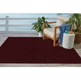 thumbnail image 3 of Saturn Collection Pet Friendly Indoor Outdoor Area Rug Burgundy - 36" x 72" Half Round, 3 of 5