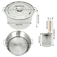 thumbnail image 2 of Miumaeov 37L/39qt 5 Holes Pasta Cooker Insert Set Stainless Steel Insert Strainer Basket Cookware Commercial Cooking Tool Silver, 2 of 24