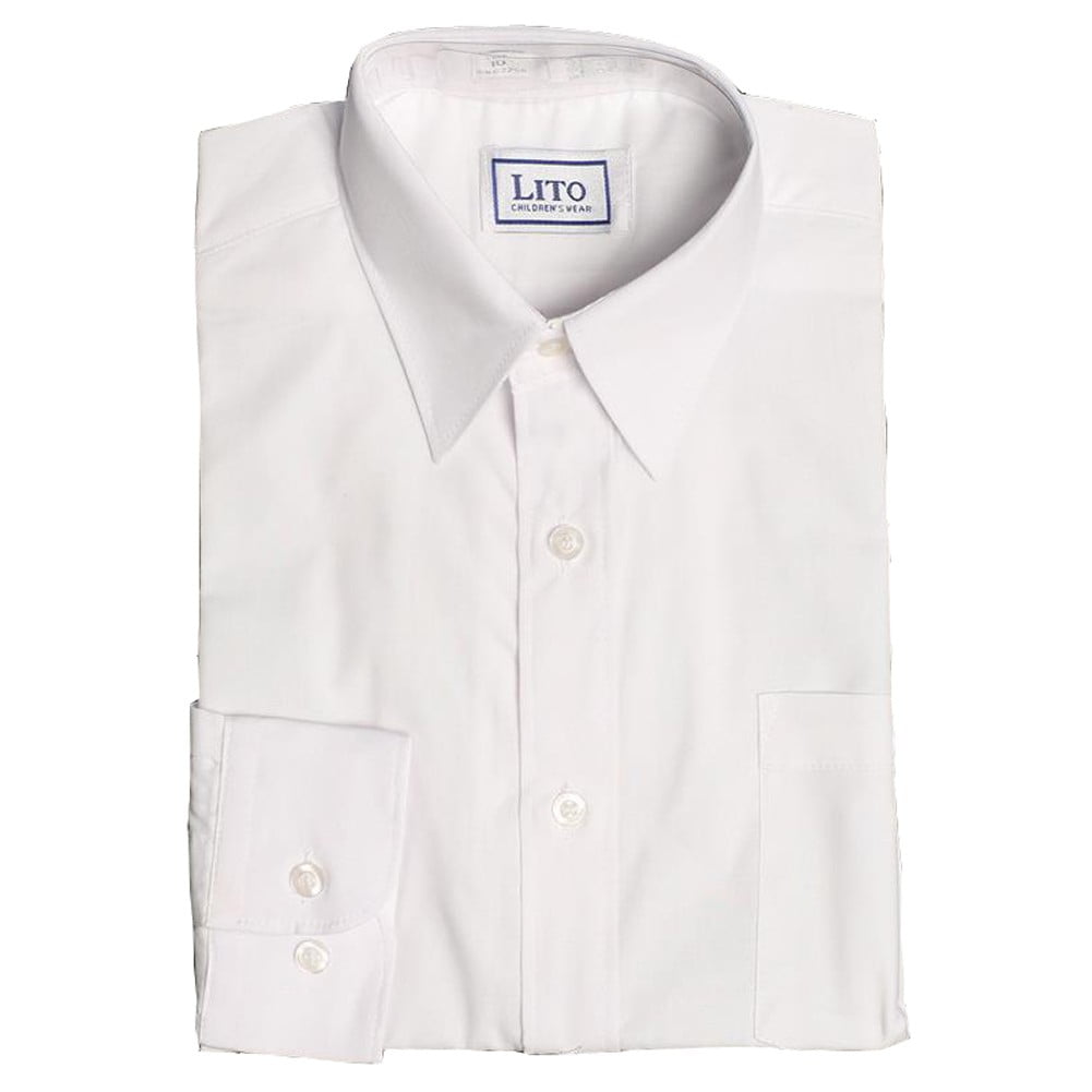 white long sleeve dress shirt walmart
