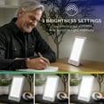 thumbnail image 4 of Verilux HappyLight Touch Plus - Light Therapy Daylight Lamp with 10,000 Lux, UV-Free, LED Bright White Light, Adjustable Brightness, Color, Timer, & Detachable Stand - Boost Mood, Sleep, & Focus, 4 of 7