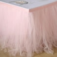 BalsaCircle 21 feet Tutu Multi Layers Tulle Table Skirt Linens Blush - Walmart.com