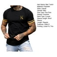 thumbnail image 7 of Pink Season O-Neck Short Sleeve Thin Men T-shirt Summer Letter K Print Sport Tee Shirt Streetwear, 7 of 7