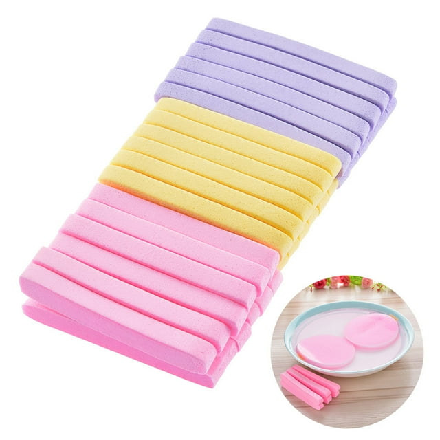 Flmtop 12Pcs/Bag Cosmetic Puff Compressed Cleansing Sponge Facial Cleanser Washing Pad