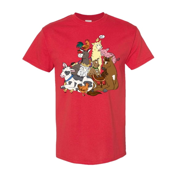 Inktastic Happy Farm Animals T-Shirt
