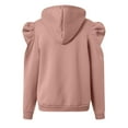 thumbnail image 4 of larppty Women's Trendy Puff Long Sleeve Drawstring Hoodies Trendy Fall Winter Casual Pullover Sweatshirts for Women 2025 (Pink, M), 4 of 5