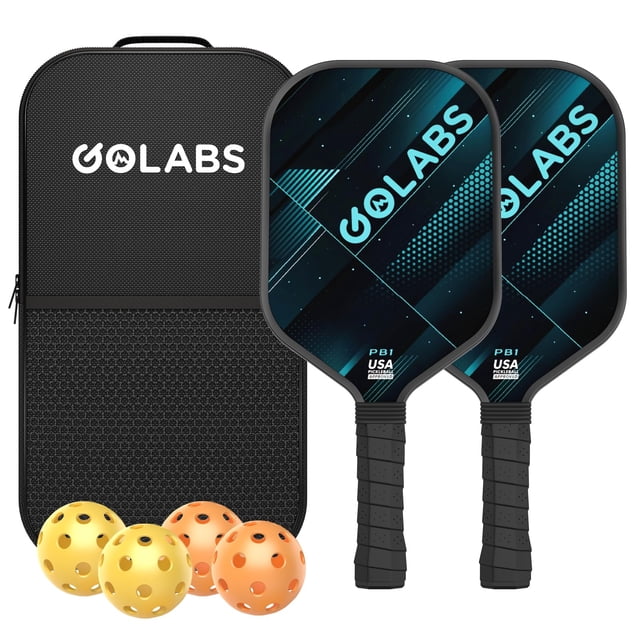 Set de palas de pickleball GOLABS PB1 con núcleo de fibra de vidrio, 227 g
