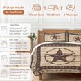 thumbnail image 6 of Queen 4 Piece Bedding Set Retro Rustic Texas Country Star Soft Breathable Duvet Cover and Pillowcase, Farmhouse Vintage Wood Barn Duvet Cover Set Bed Sheets for Bedroom Dormitory Guest Room, 6 of 9
