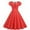 Red, variant on Women 50s 60s Vintage Short Sleeve Polka Dot Cocktail Swing Dress 1950s Retro Rockabilly Audrey Hepburn Prom Party Dresses Pink S