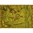 thumbnail image 1 of Ahgly Company Machine Washable Indoor Rectangle Transitional Dark Bronze Brown Area Rugs, 7' x 10', 1 of 7