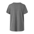 thumbnail image 5 of vigerkar Womens Tops Short Sleeve V-Neck T Shirts Casual Basic Tees Trendy Clothes (Grey, L), 5 of 9
