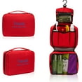 thumbnail image 1 of Neceser portátil multifunción impermeable para colgar, neceser de viaje, organizador de cosméticos (rojo), 1 of 1
